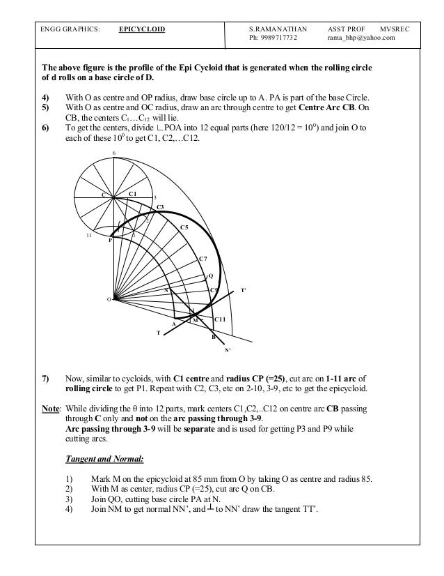 epicycloid construction